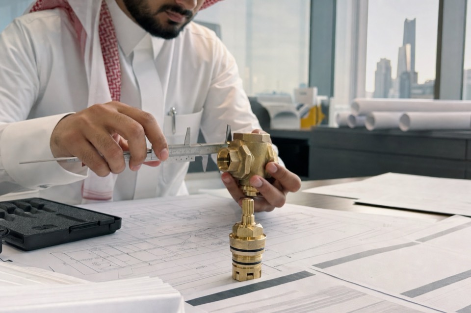 Sanitary hardware procurement scene reference