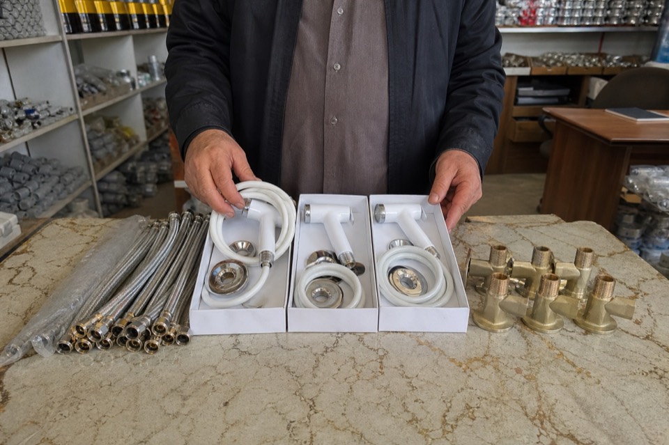 Sanitary hardware procurement scene reference