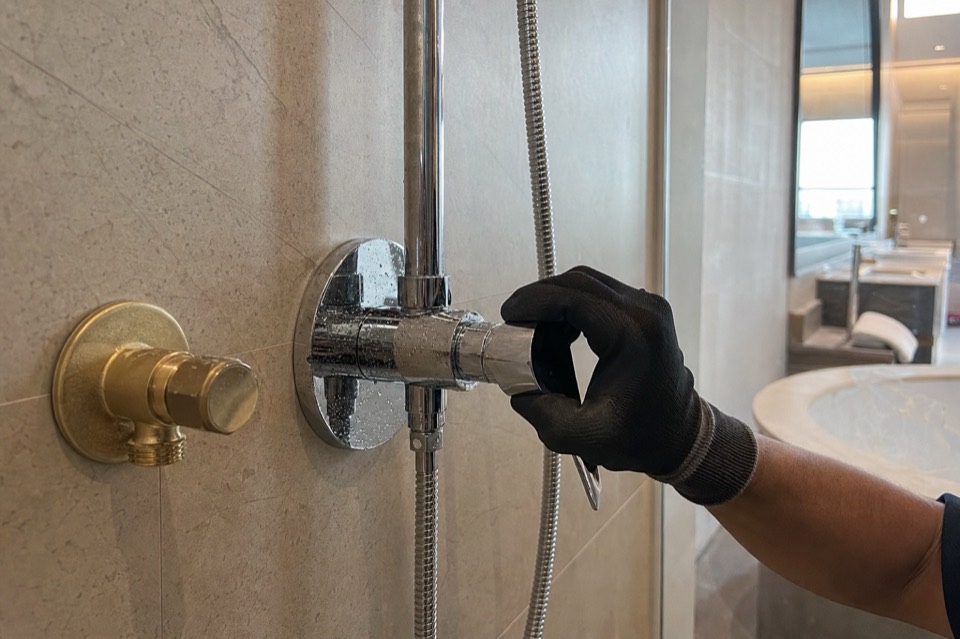 Sanitary hardware procurement scene reference
