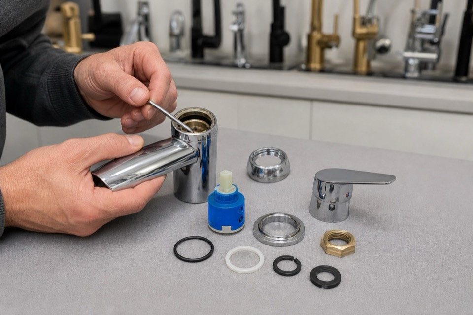 Sanitary hardware procurement scene reference
